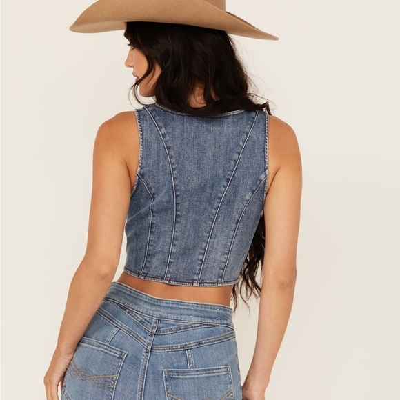 Nwt Idyllwind Blue Denim Top - Picture 4 of 5